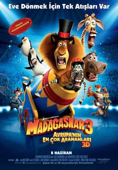 Madagaskar 3: Avrupa'nın En Çok Arananları (Film)