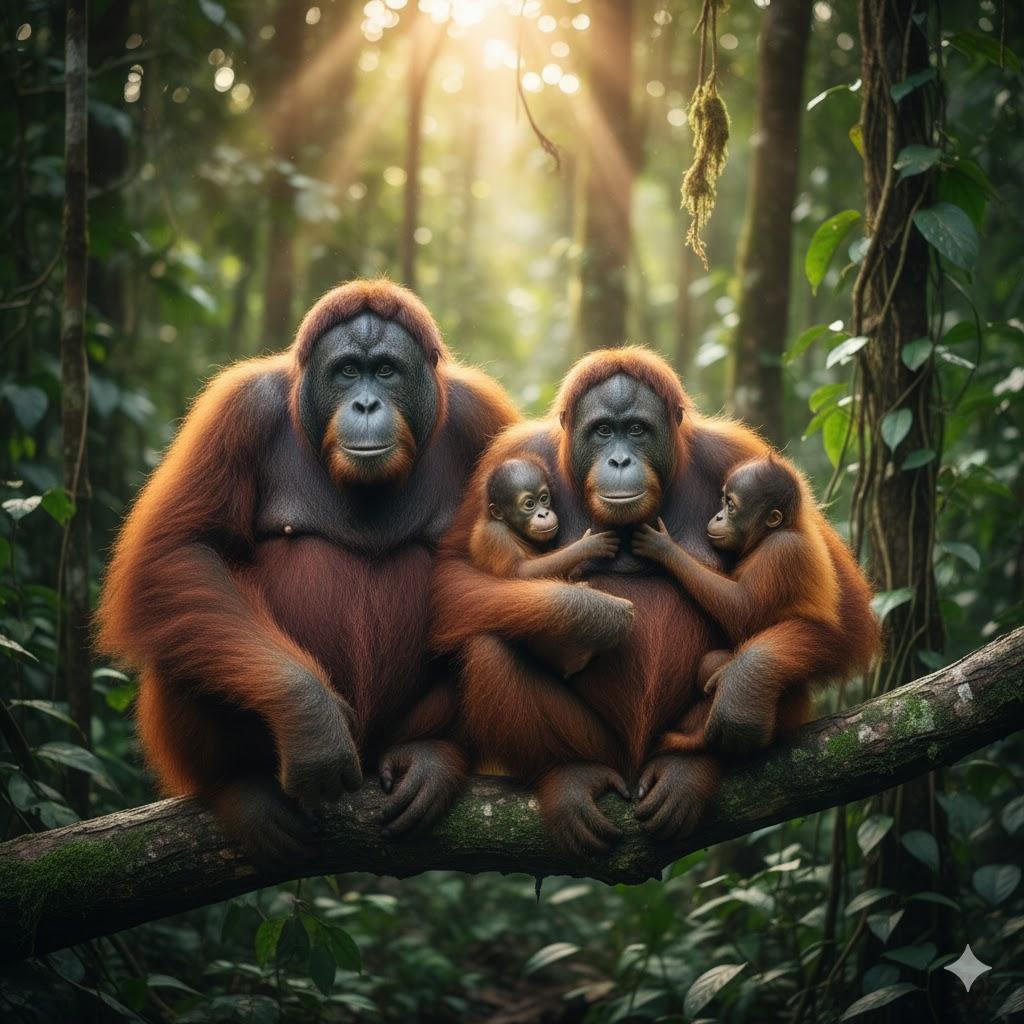 Orangutan Ailesi Görseli