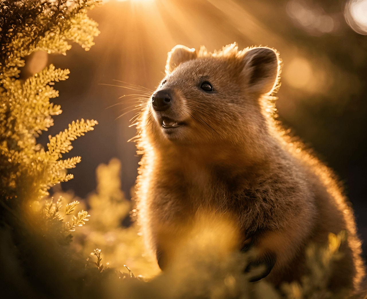 Quokka Walking in Natural Habitat