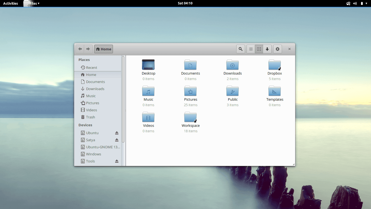 GNOME Desktop Environment Screenshot