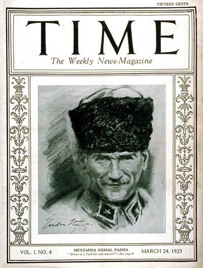 Time Dergi Kapağı: Mustapha Kemal Pasha
