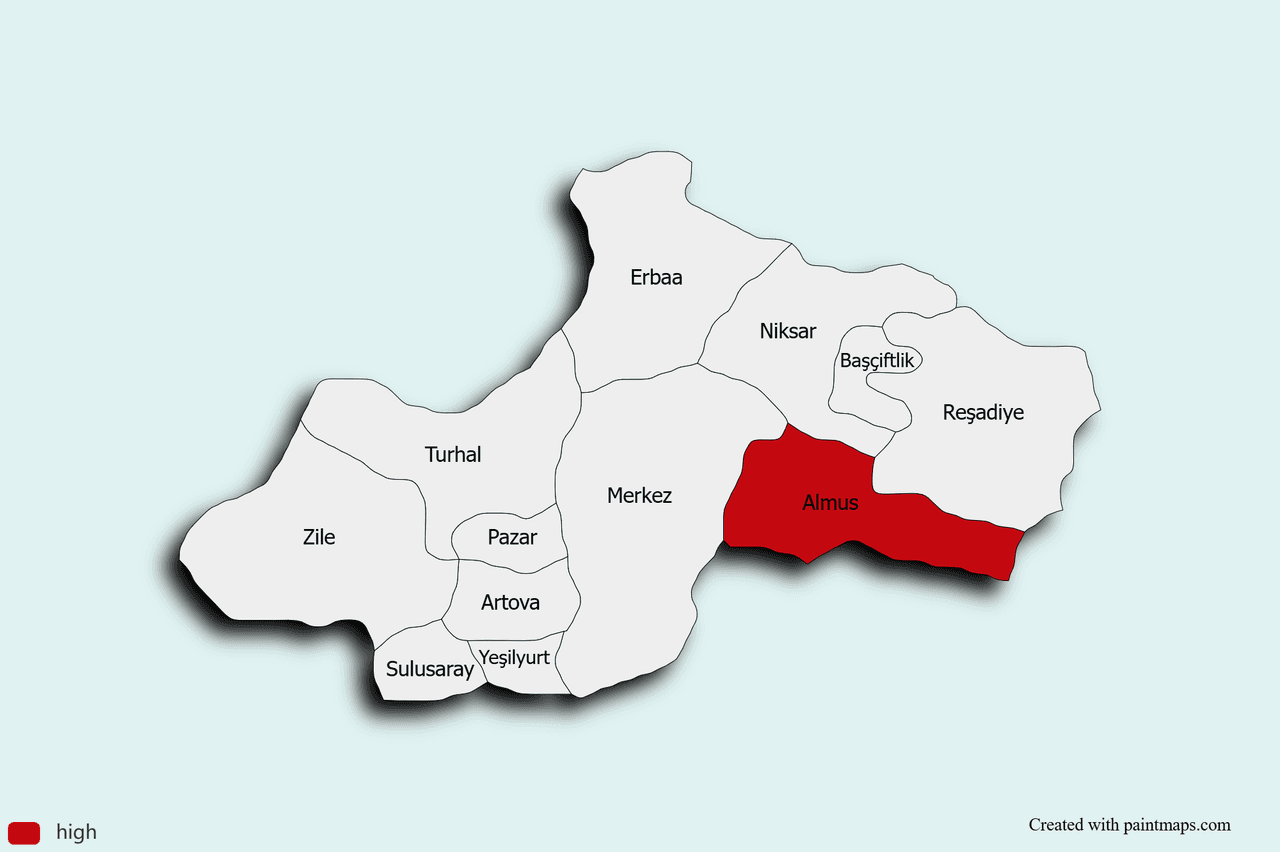 Tokat Map Chart.png