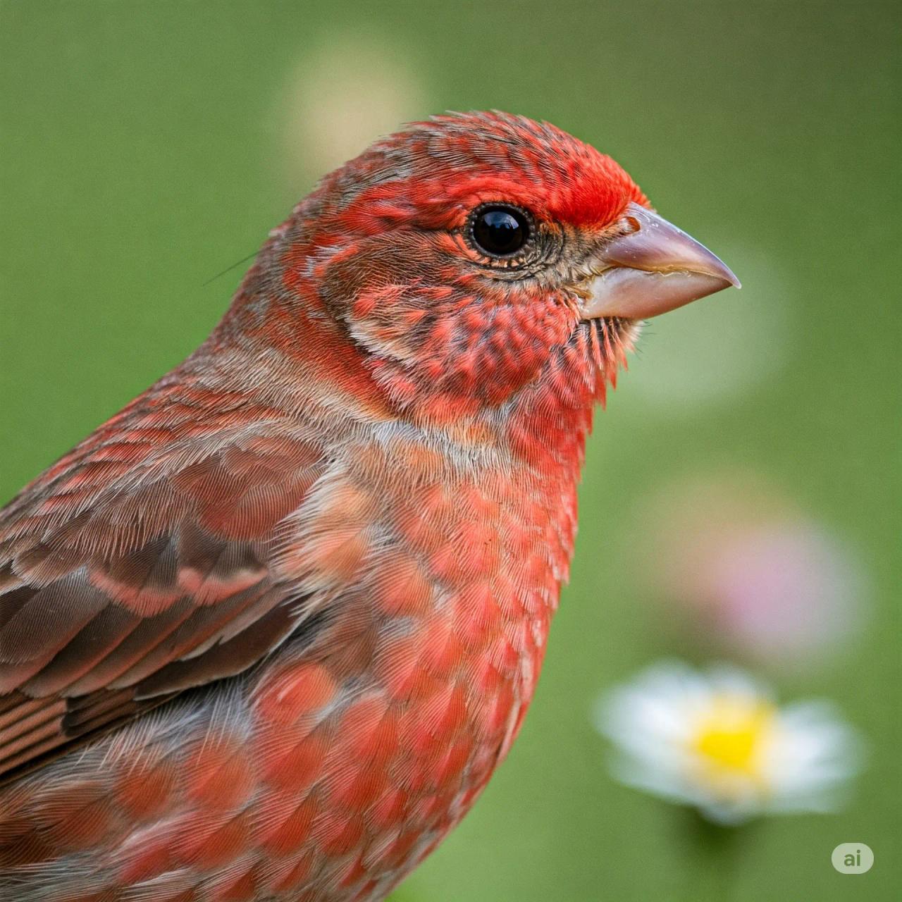 The Purple Finch (Haemorhous purpureus)