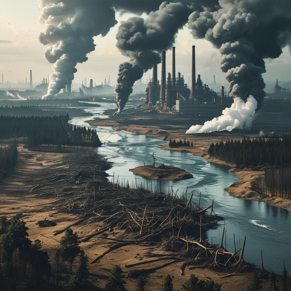 image showing   ECOCİDE. deforestation, pollution, and industrial destruction. Dramatic, detailed, no text.__.jpg