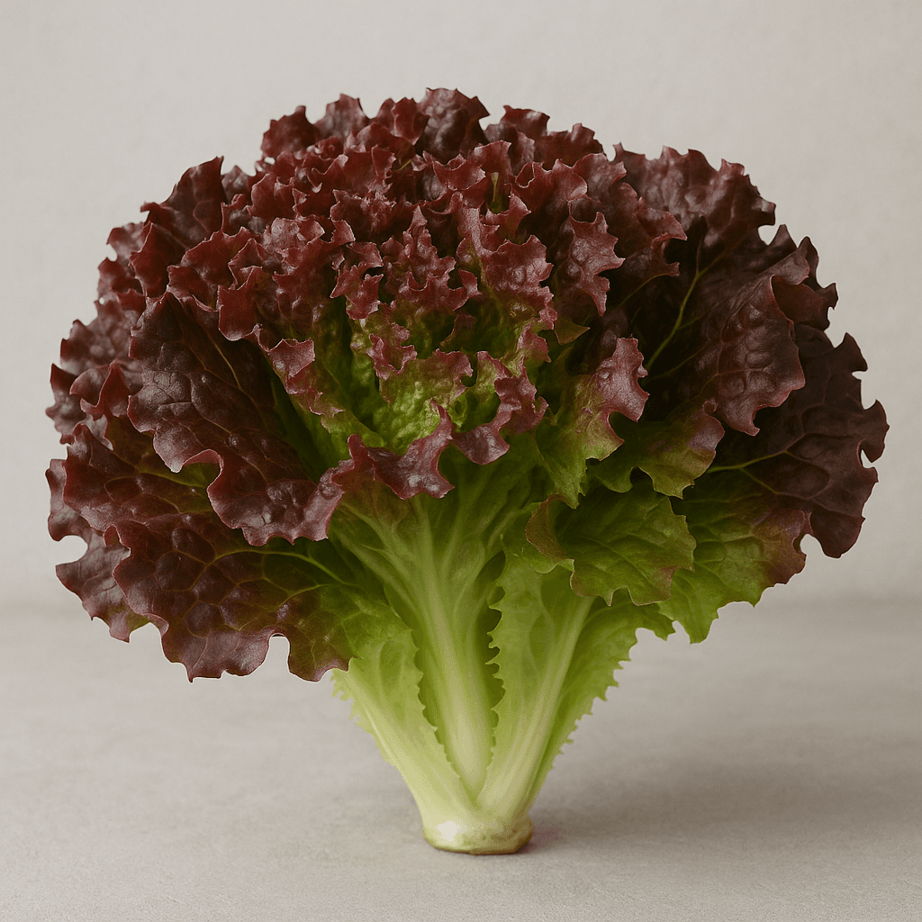 Red Curly Lettuce (Lactuca sativa L. var. crispa)