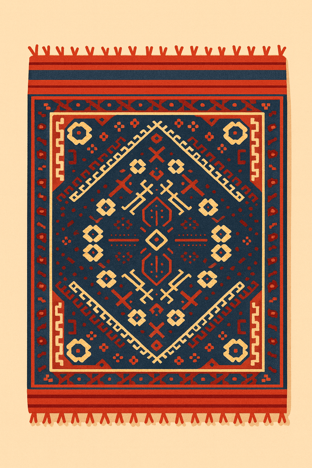 Bergama Hand-Knotted Rug