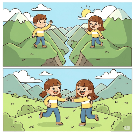 Mountains do not meet mountains, but people meet people.