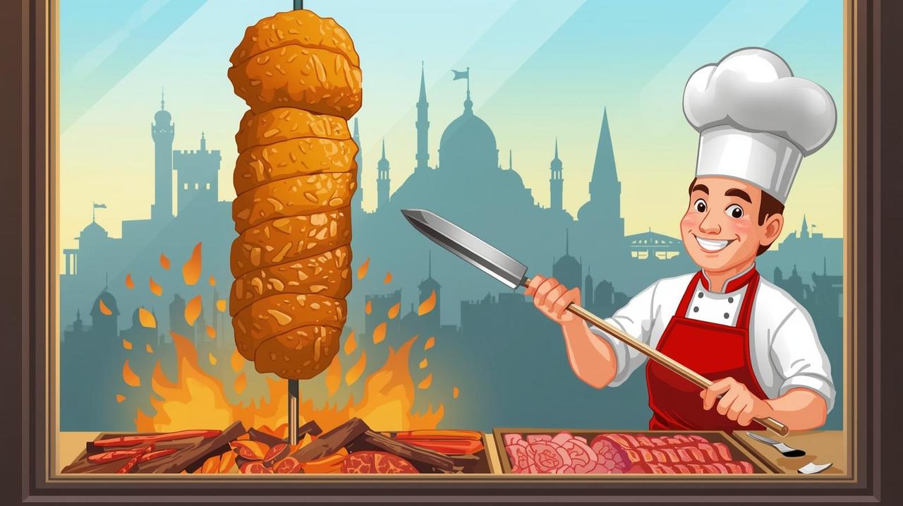 Ankara's Legendary Flavor: Döner Cooked over Wood Fire