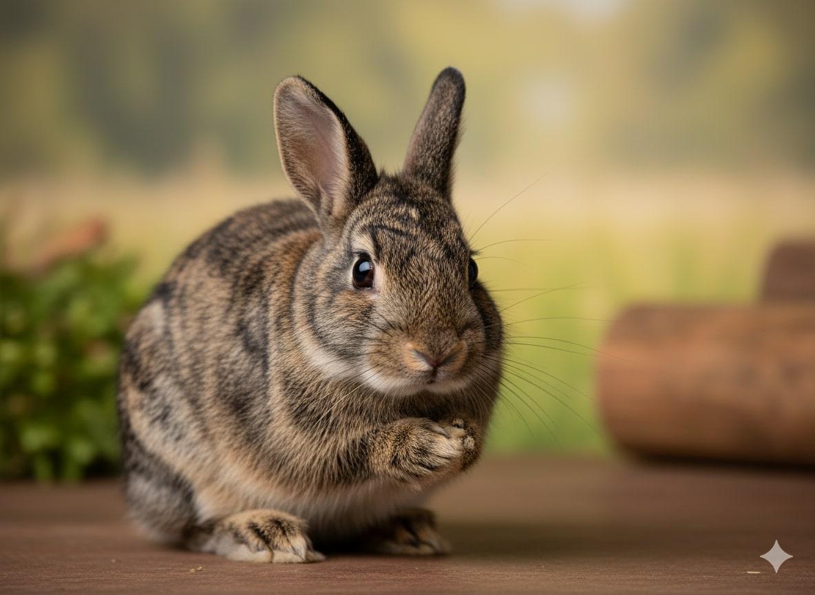 Annamite Striped Rabbit (Nesolagus timminsi)