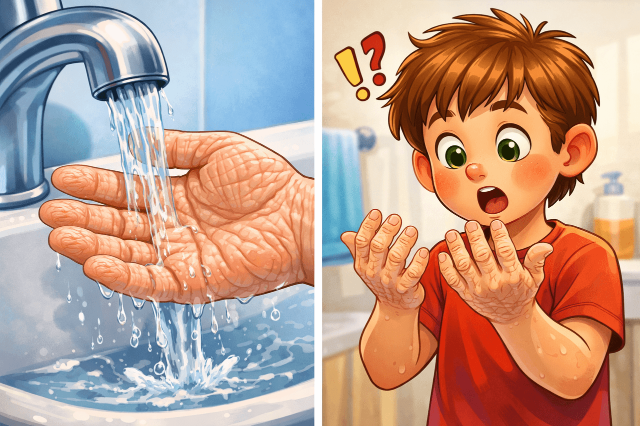 Why Do Our Fingers Wrinkle in Water?