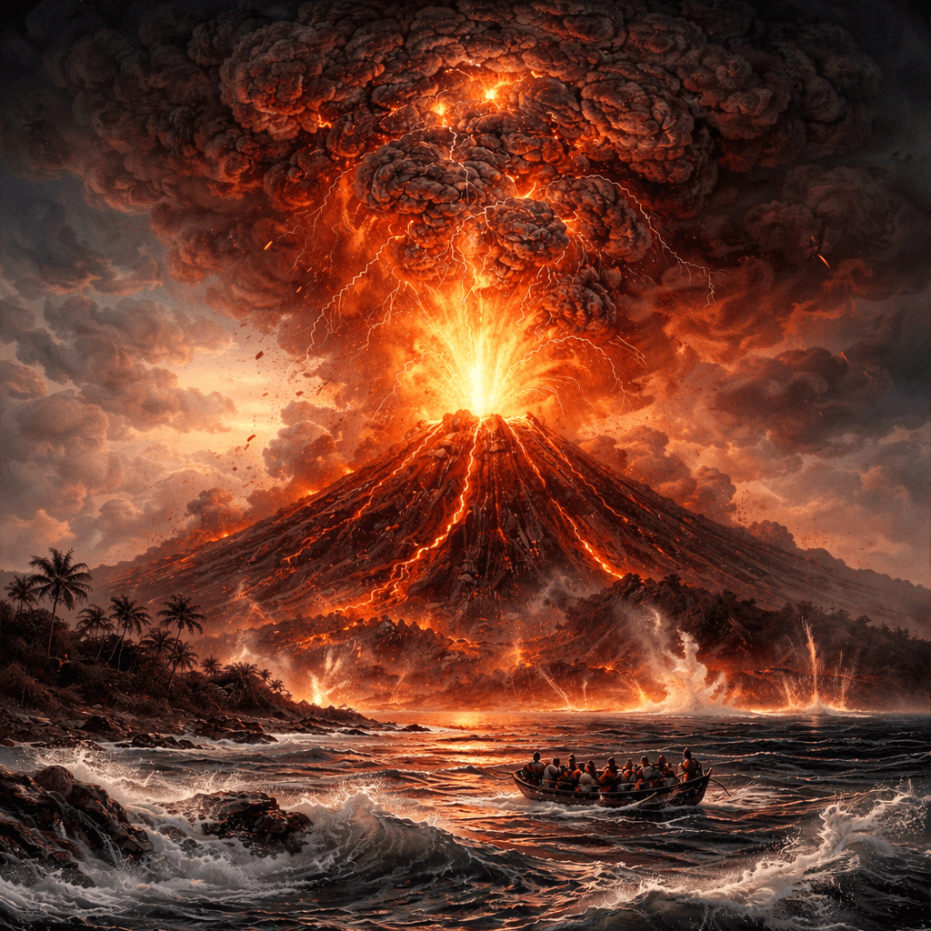 1883 Krakatau Yanardağı Patlaması
