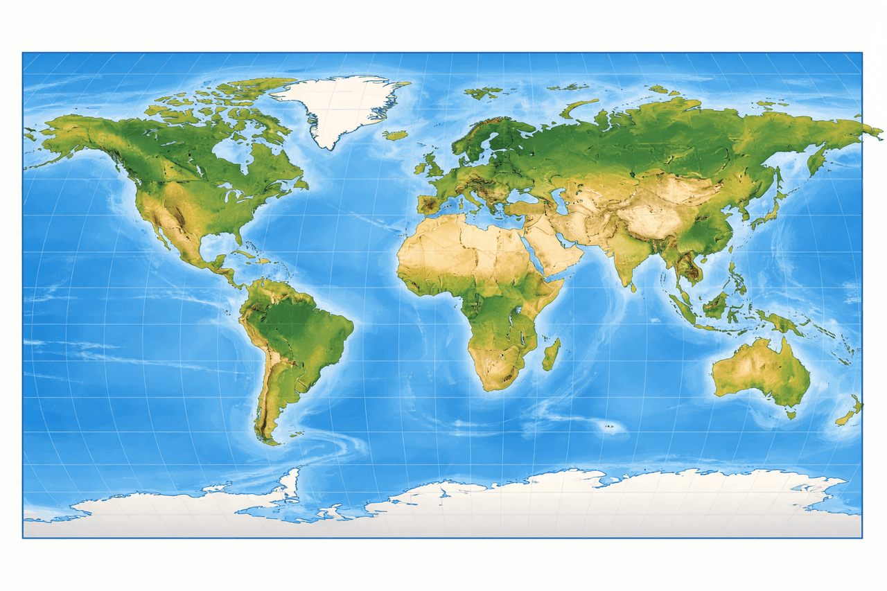 Mercator projeksiyon dünya haritası.png