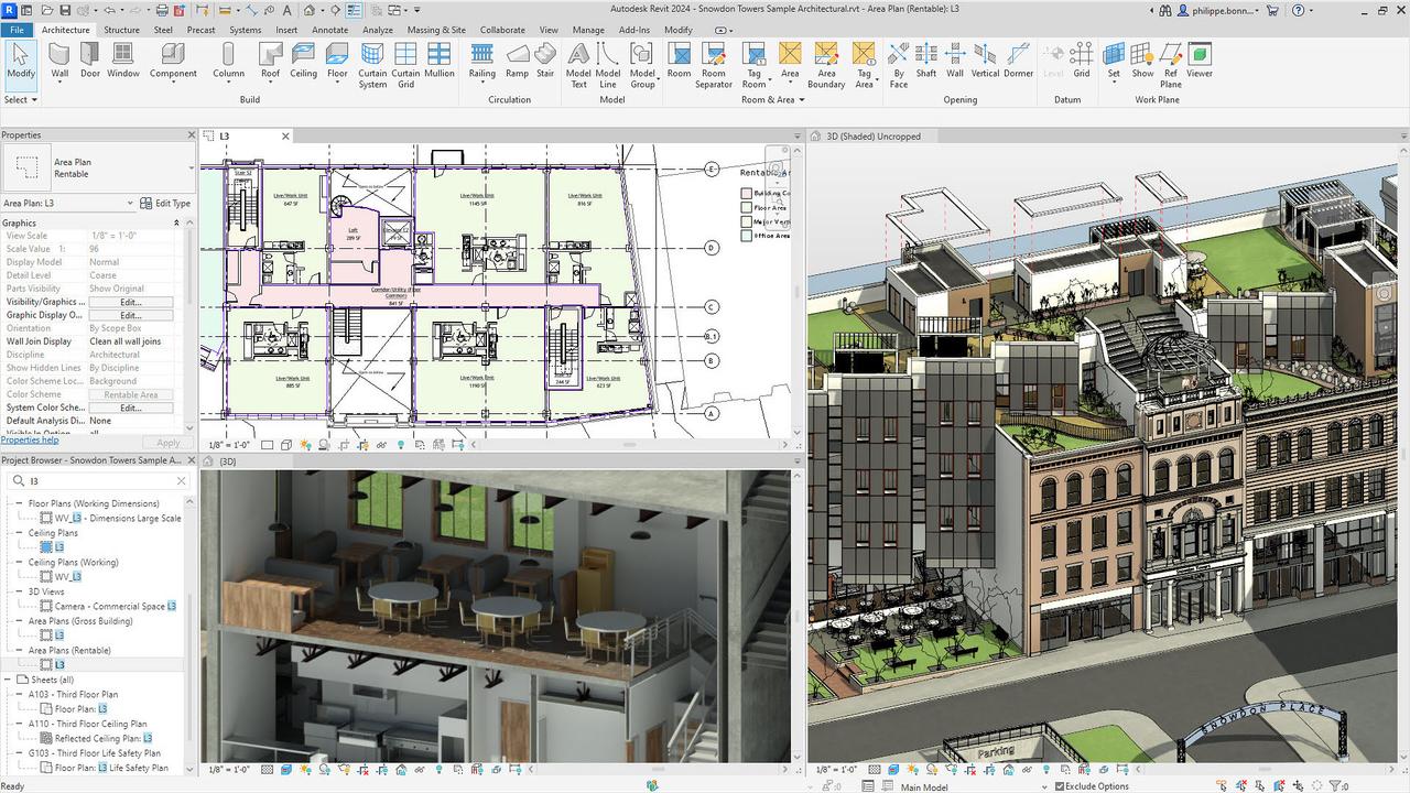 Autodesk Revit'te alan planı