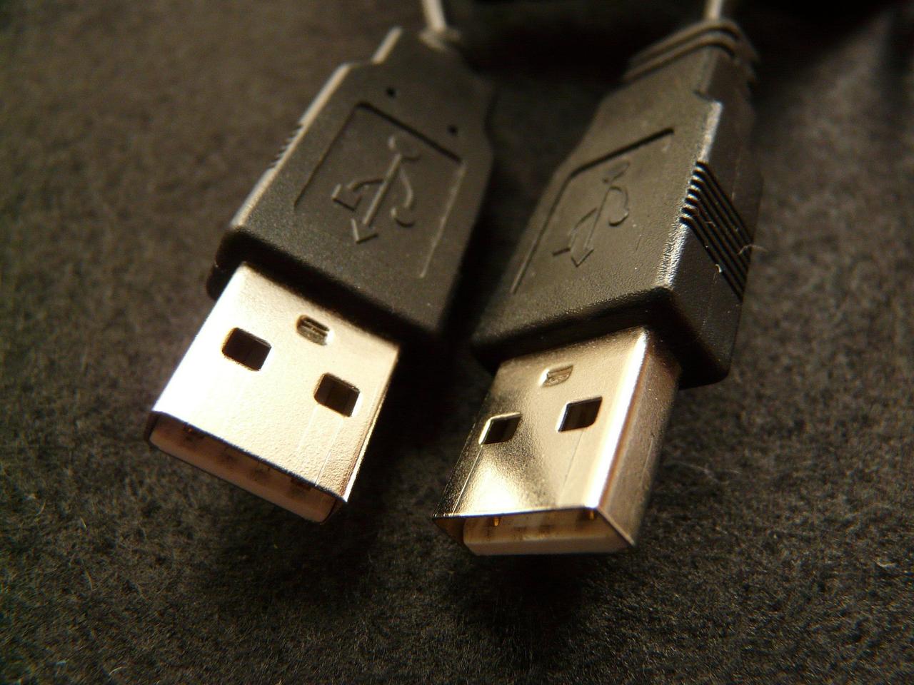 Close-up image of a black standard USB Type-A male connector.