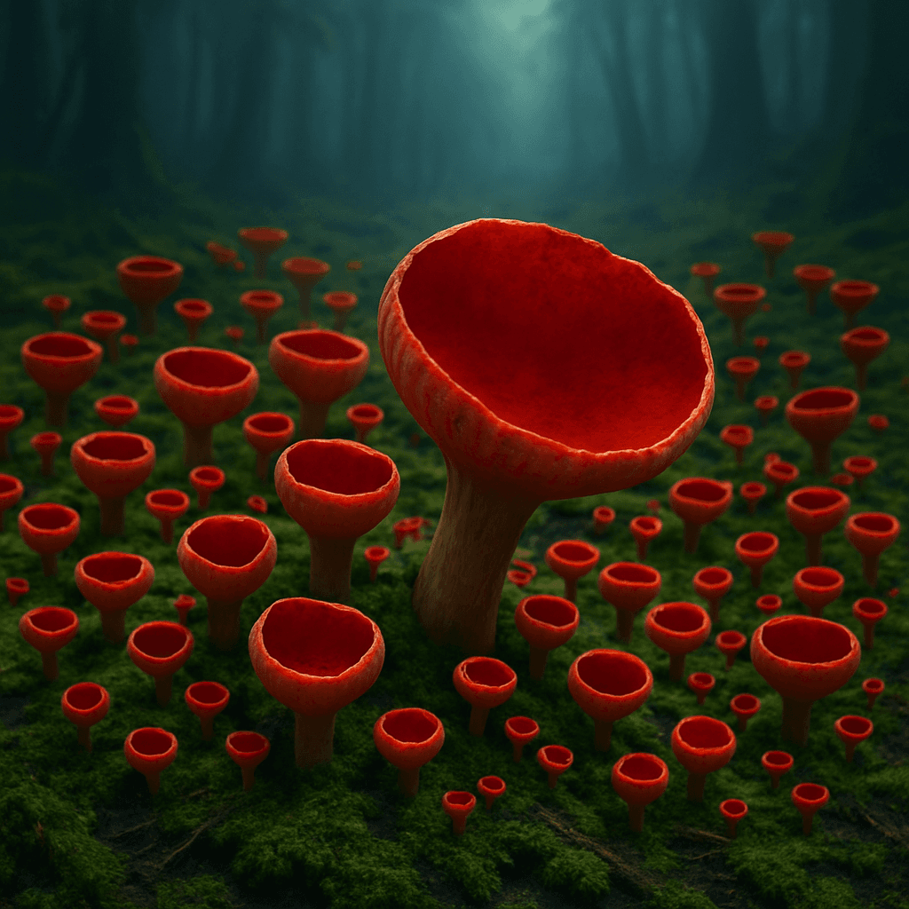 Peri Kasesi Mantarı (Sarcoscypha Coccinea)