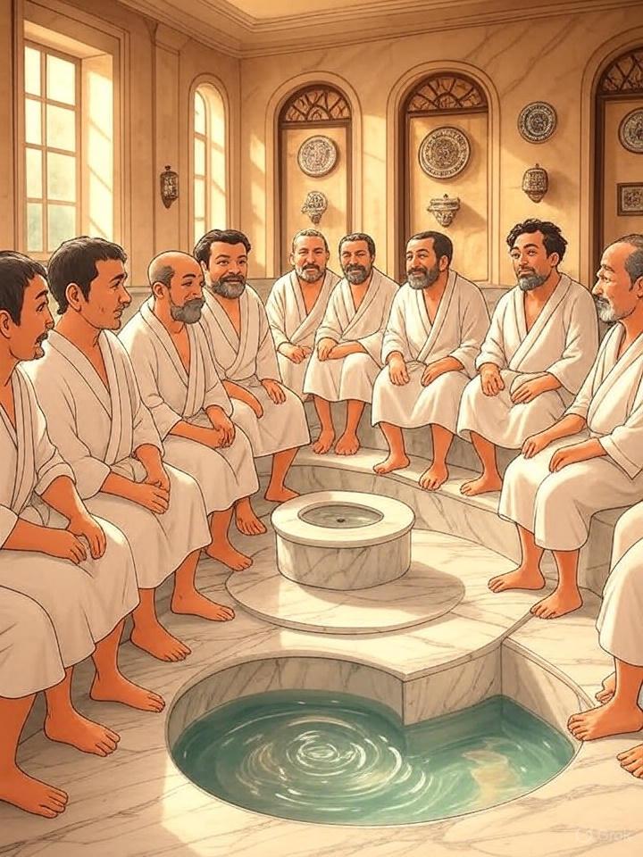 Sweats Entering the Hammam