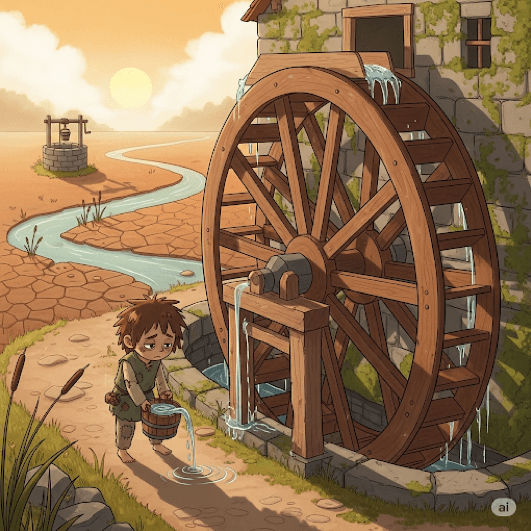 Water does not turn the mill.