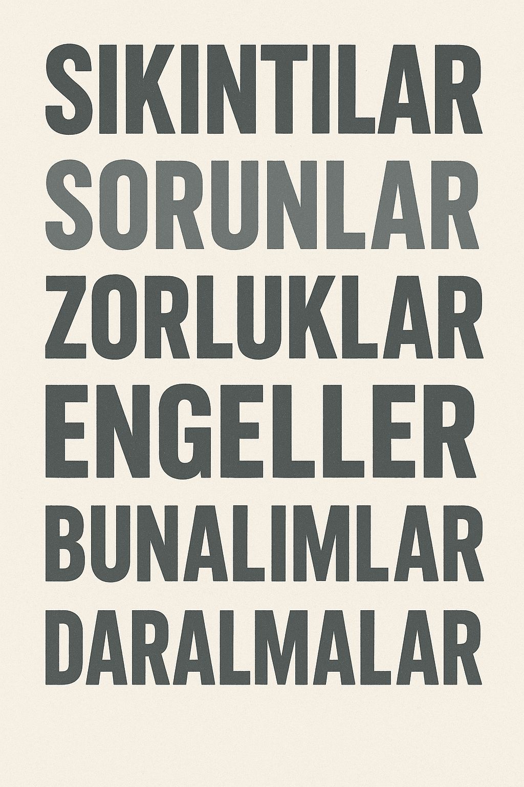 Problems, difficulties, obstacles, crises, contractions